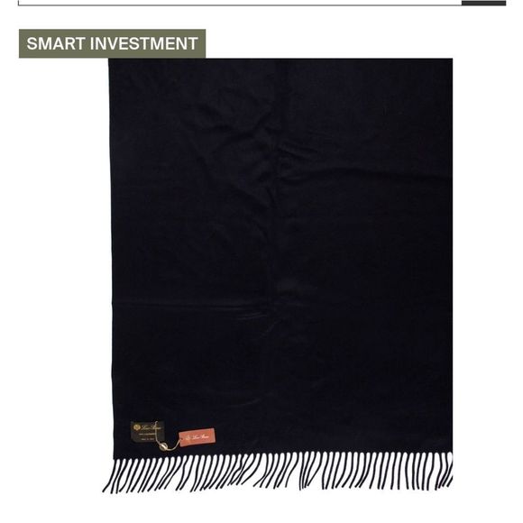 Loro Piana Other - Navy Loro Piana large cashmere unito throw w fringe